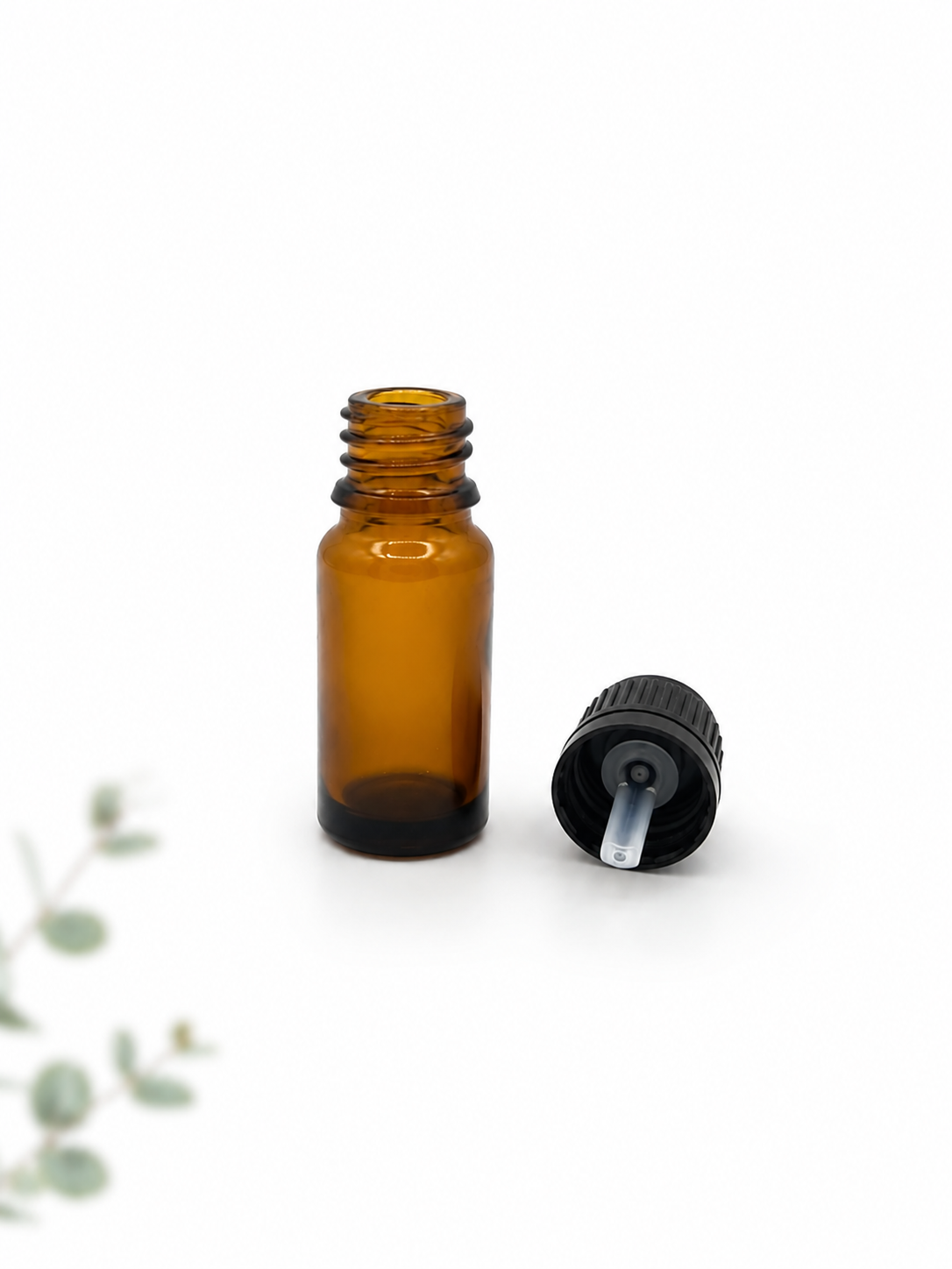 Botella de Cristal Ámbar 10 ml | Envase para Aceites Esenciales